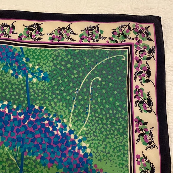 Vintage Pierre Cardin Paris trees square silk scarf - Picture 7 of 17